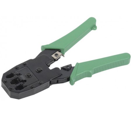 ITK Инструмент обжим. для RJ45 RJ12 RJ11 ручка ПВХ зеленый